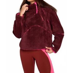 NEW SENIQ half baked fleece pull over sweater in moody